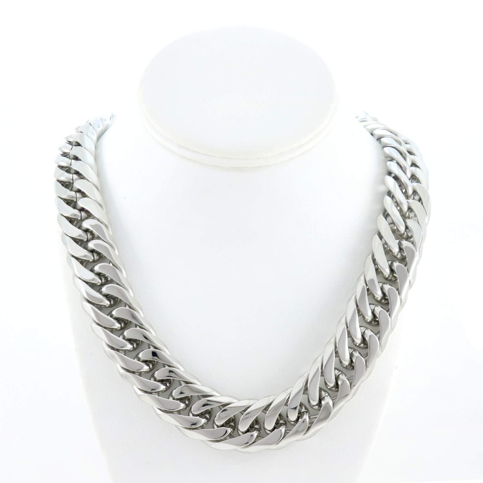 SOLID STAINLESS STEEL ANTI-TARNISH THICK HEAVY MIAMI CUBAN LINK CHAIN 21MM