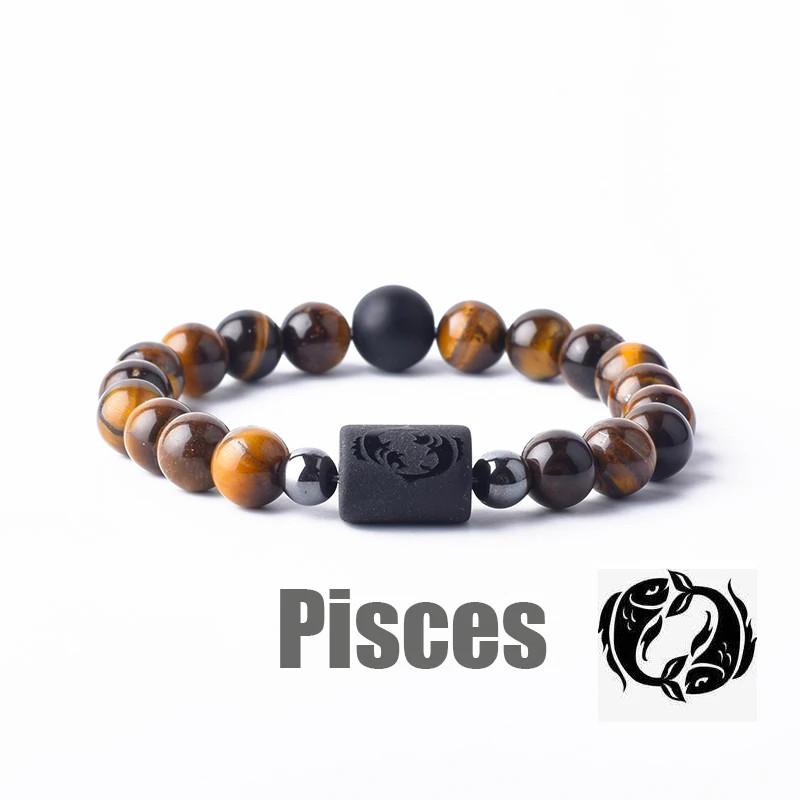 Zodiac Sign Bracelet 12 Constellation Gemini Virgo Libra Friendship Men Jewelry