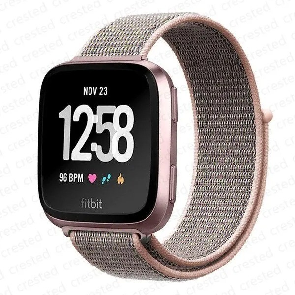 Woven Nylon Strap Sport Wristband Watch Band For Fitbit Versa 4 /3