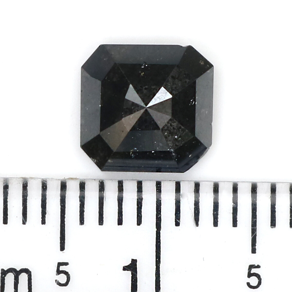 1.45 CT Natural Loose Emerald Shape Diamond 7.00 MM Black Color Diamond KQ2077