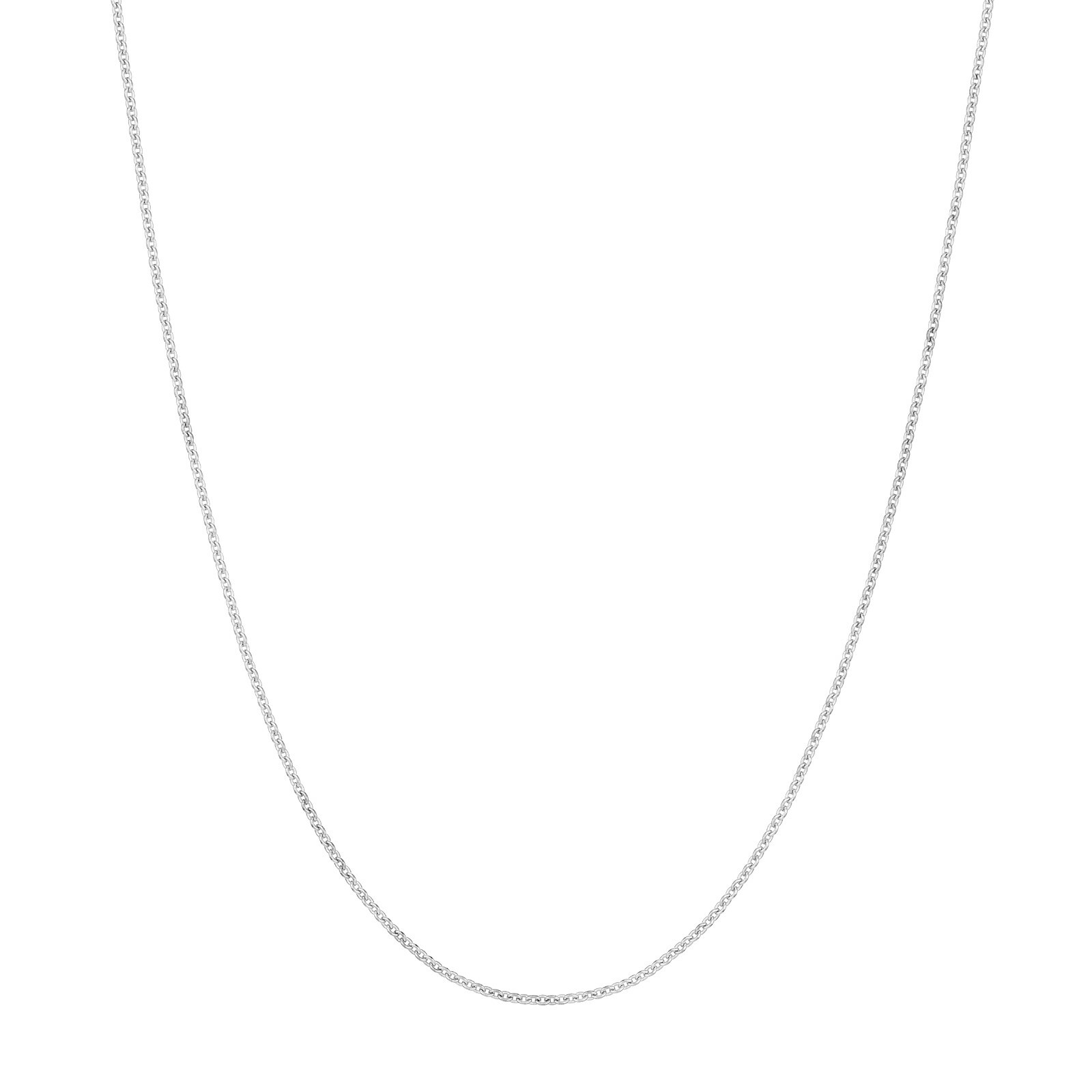 1.05mm Cable Chain with Lobster Lock Real 10K White Gold ALL SIZES