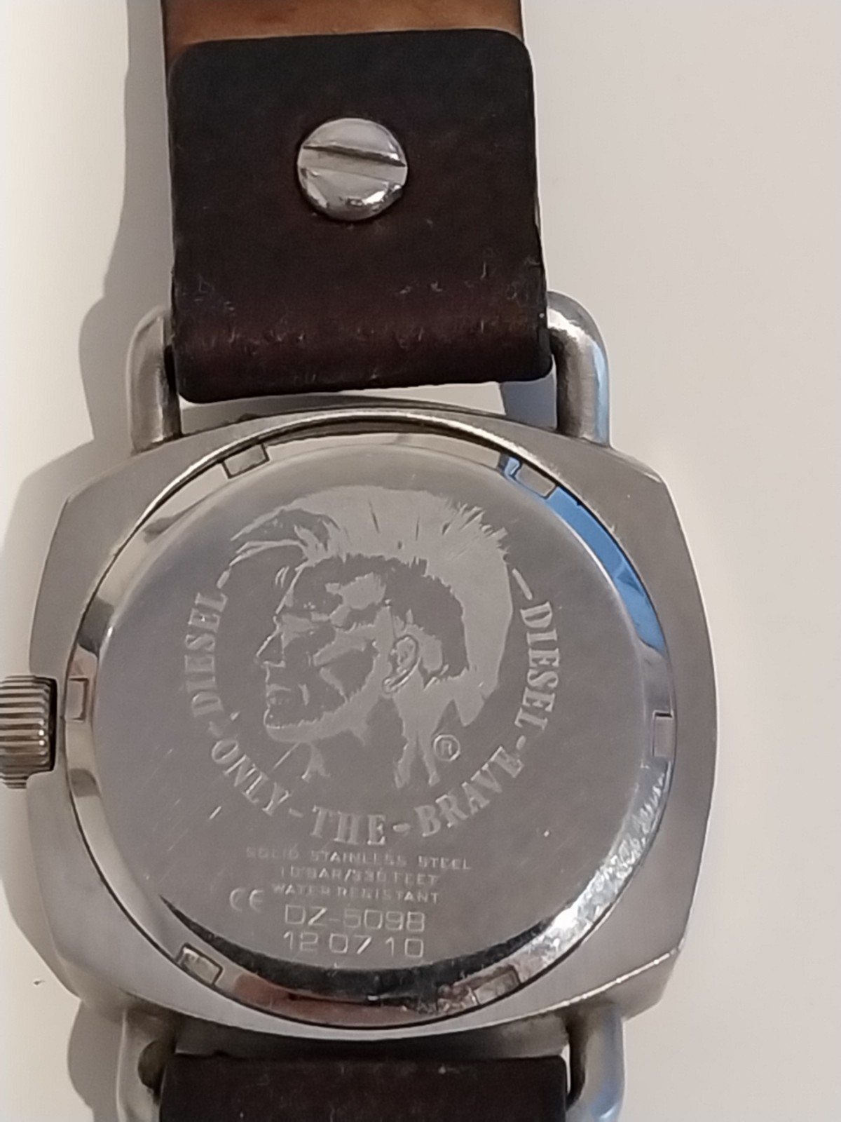 Diesel DZ-5098 Men’s Watch New Battery Working Original Leather Strap Genuine