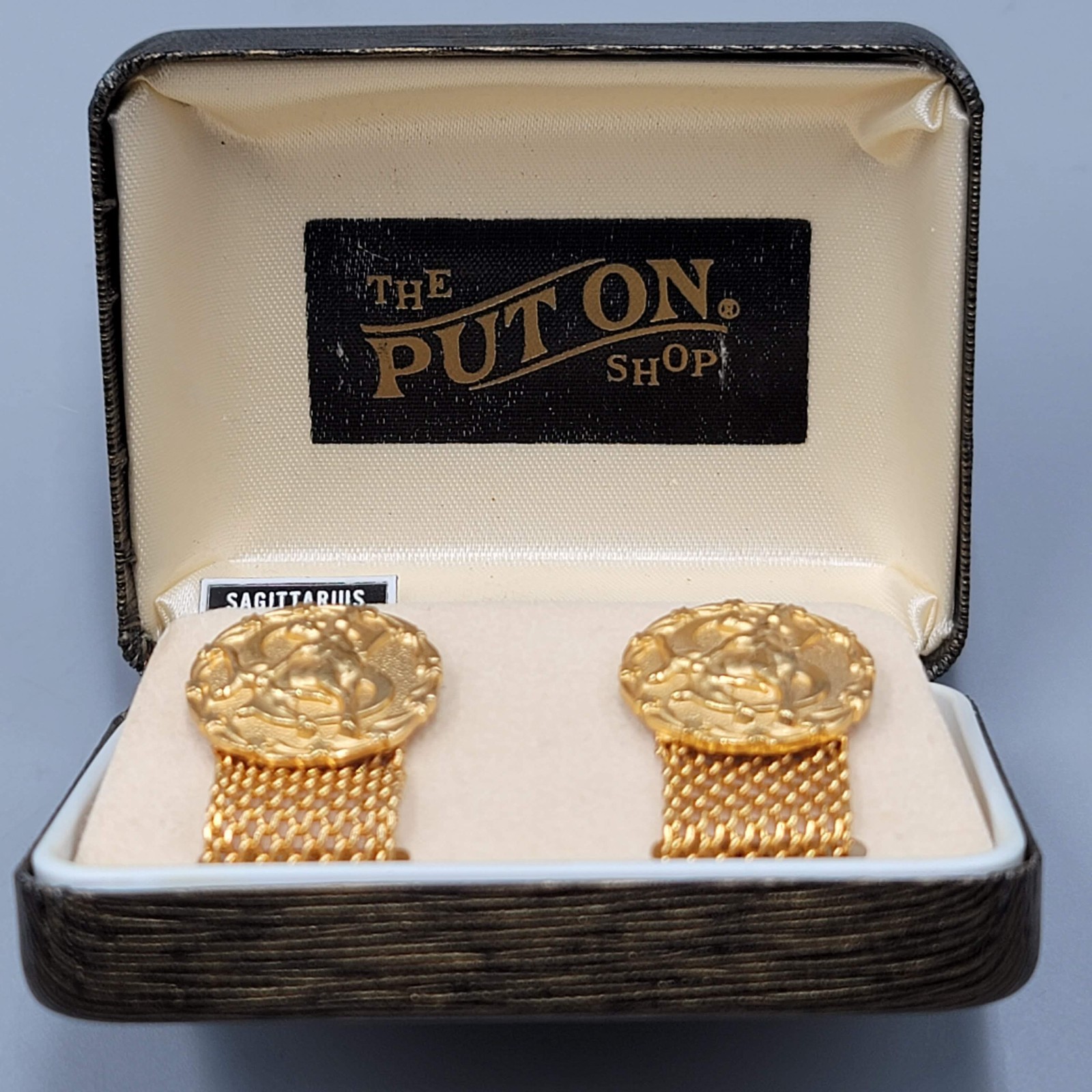 Vtg Mesh Cufflinks Sagittarius Archer Zodiac Astrology Horoscope The Put on Shop