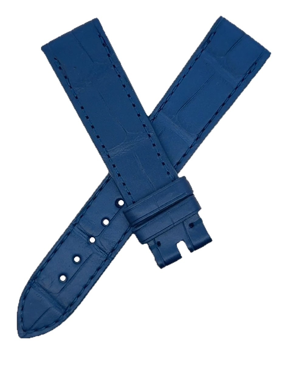 Chopard 18mm x 16mm Blue Shiny Alligator Watch Band B021-1106
