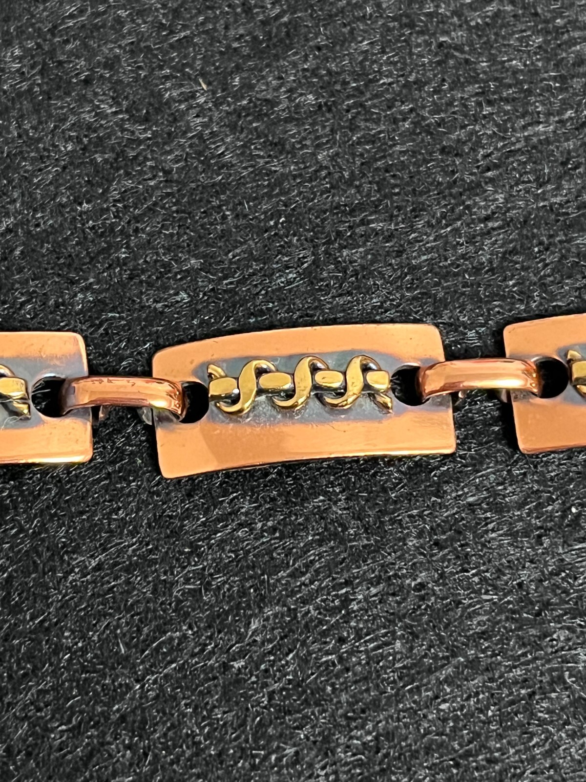 Copper 7.5 inch Long Bracelet Bangle With Square Beautiful Design