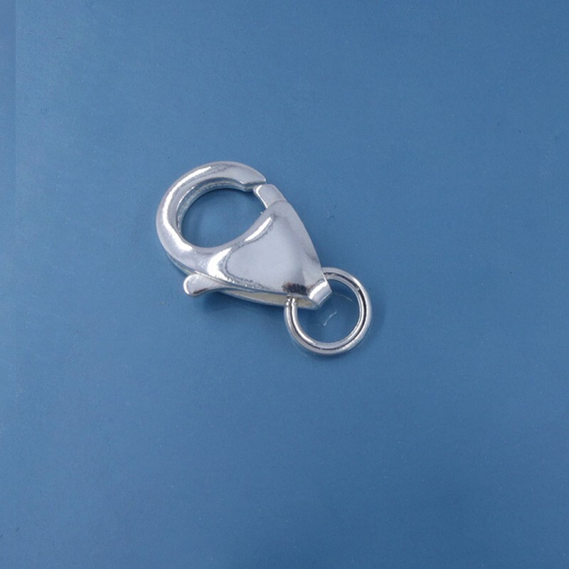 Sterling Silver Lobster Claw Clasp Connector w/ Closed Ring 8.8mm x 19mm #33289
