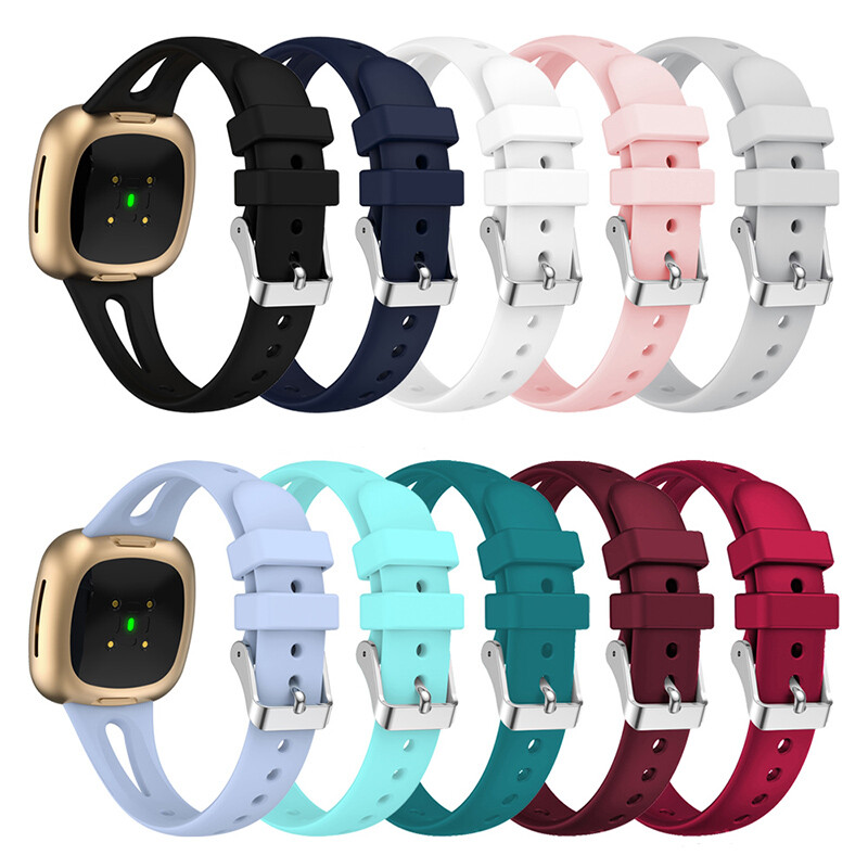 Replacement For Fitbit Versa 3/4 Sense Slim Silicone Sport Watch Band Soft Strap