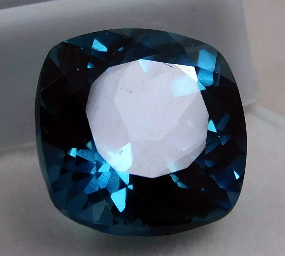 9.60 CT+ Natural Blue Montana Sapphire Cushion Cut CERTIFIED Loose Gemstone