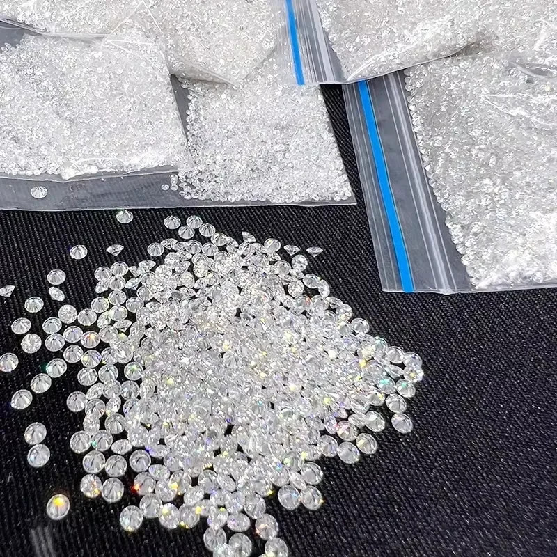 Wholesale Price Round 0.8-1.9mm Moissanite Loose Stone D color VVS1 for Jewelry