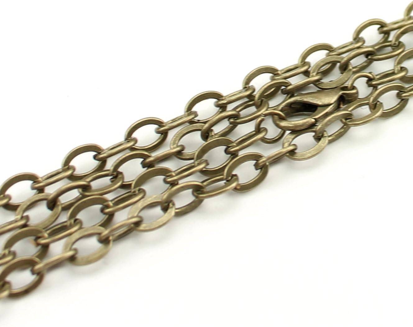 5x7mm Cable Chain Necklaces – Antique Bronze Color – 5 Pack – 24