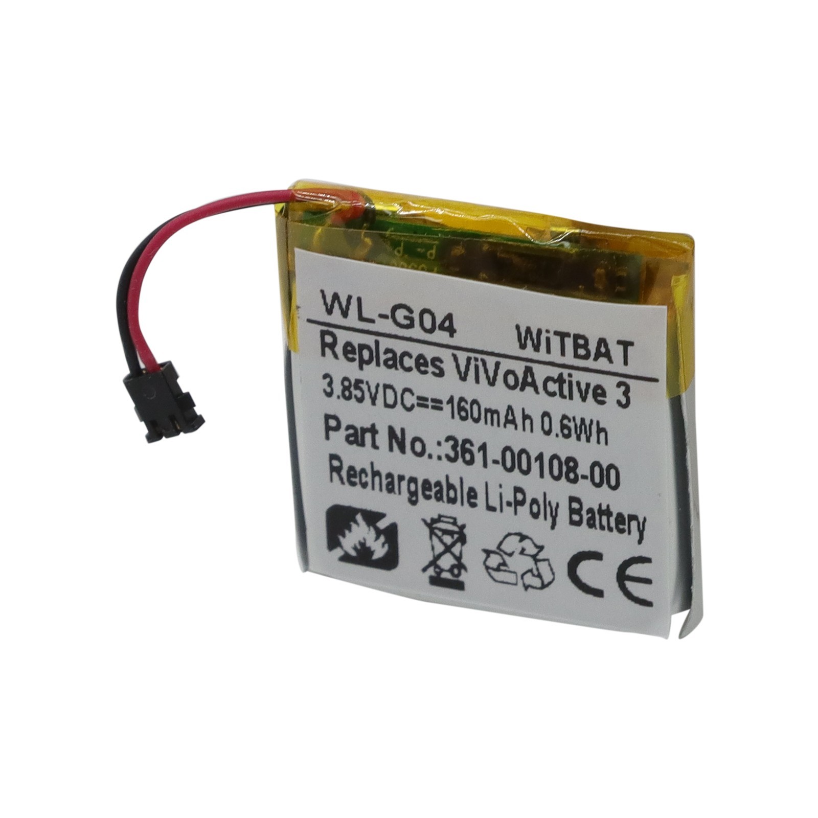 New Battery for Garmin Vivoactive 3 / Vivoactive 3 Music SmartWatch 361-00108-00