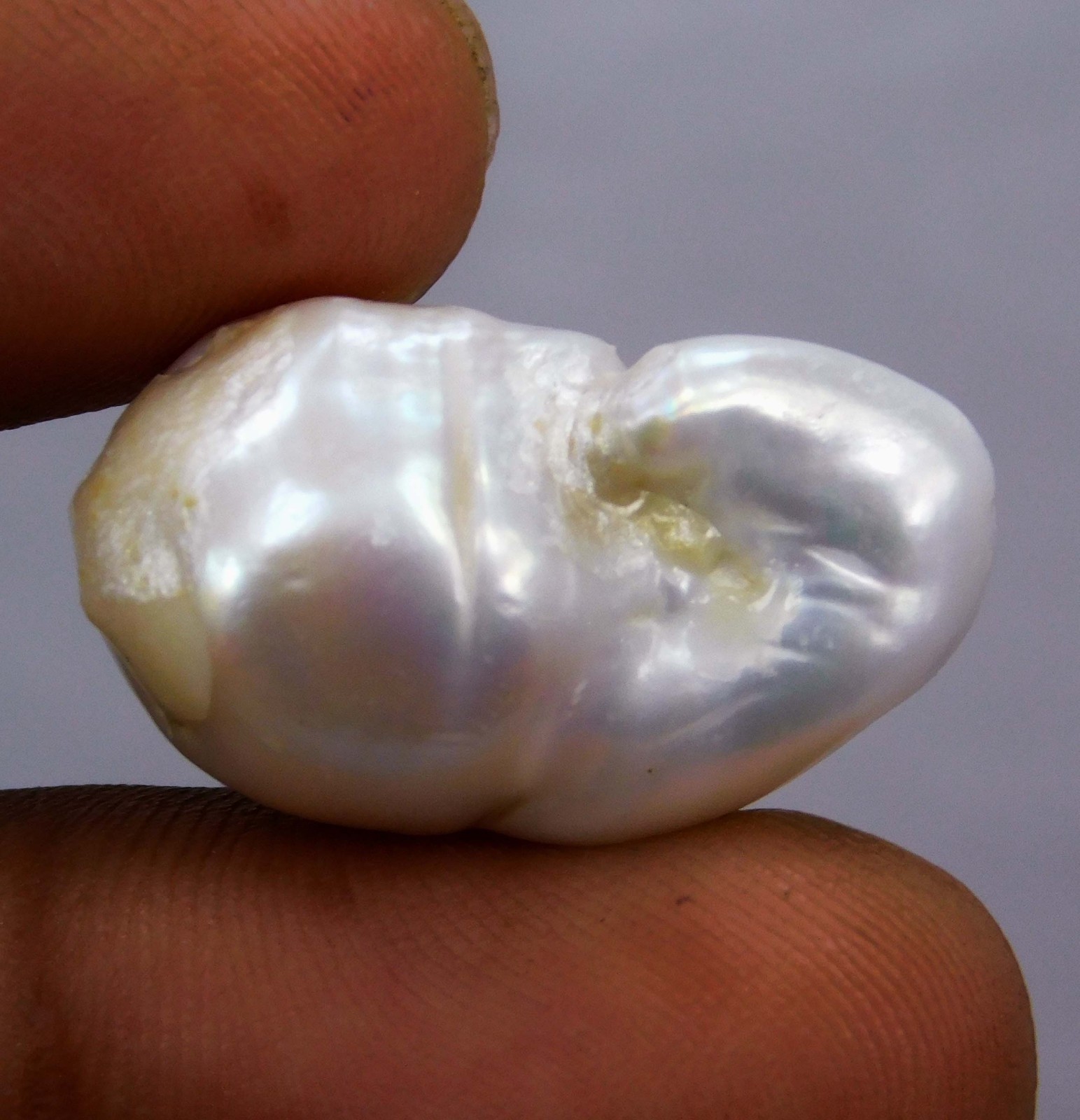26.30 Ct Natural Baroque Pearl 23.8×13.5×13.8mm Genuine Loose White Cream Moti