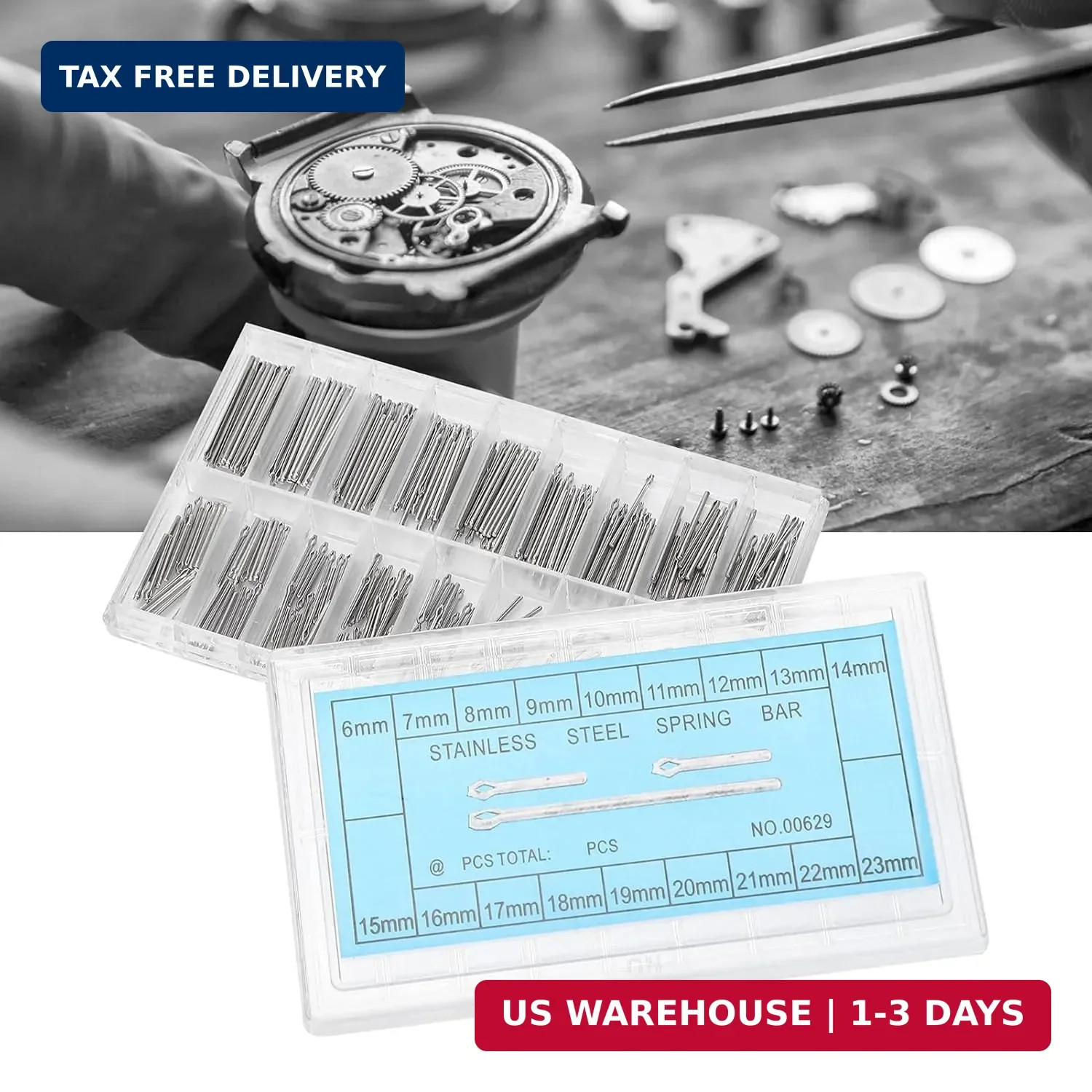 Watch Split Pin Screws Bar Strap 360Pcs Watchband Link Cotter Spring Bar Kit
