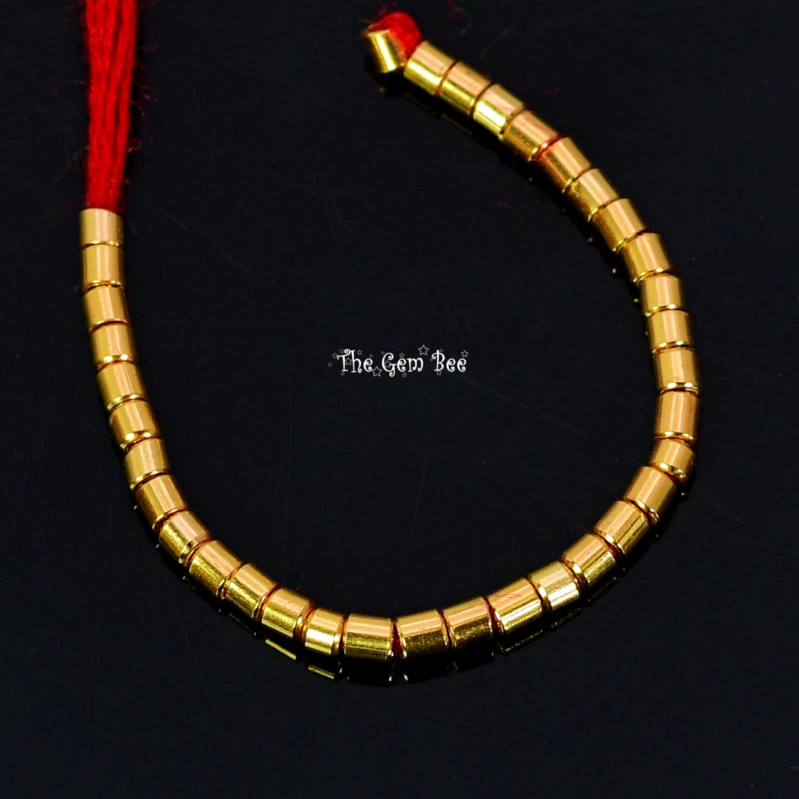 1.5MMx1.5MM 18k Solid Yellow Gold Crimp Tube Beads (10)