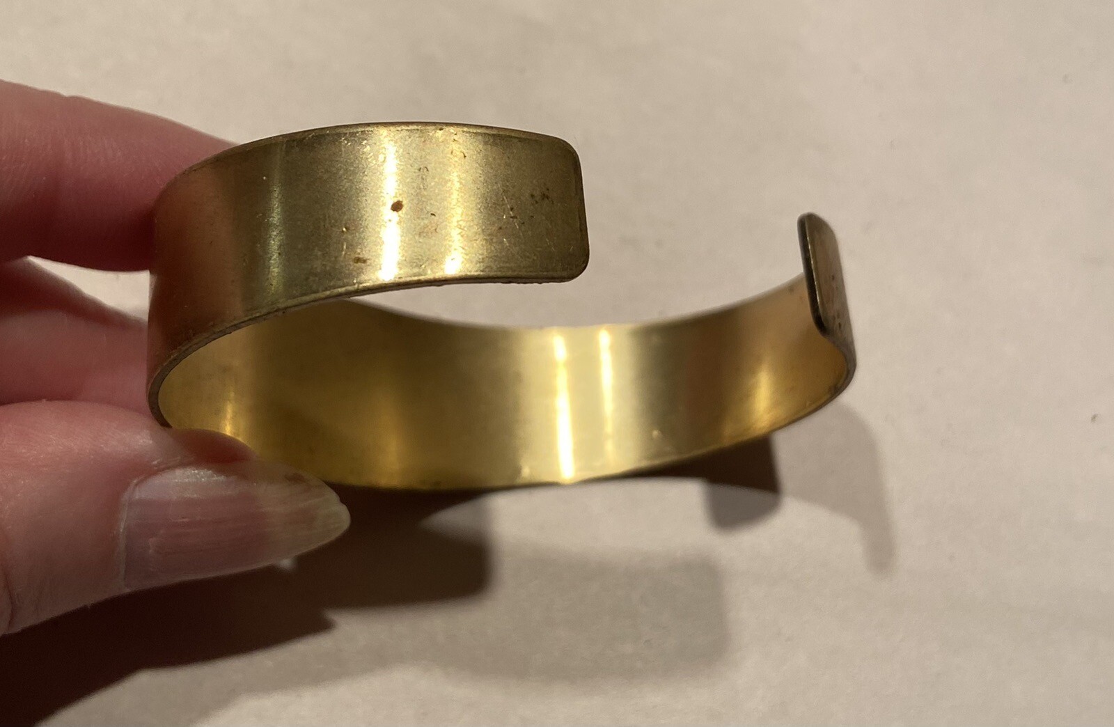 10 pc. Raw Brass Cuff Bracelet- Vintage Arm Band Jewelry -Tapered