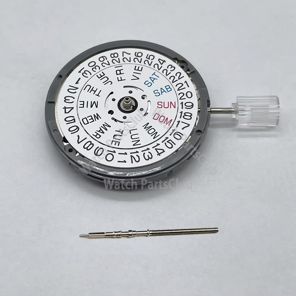 Japan Genuine NH36A Movement English-Spanish Datewheel Crown at 3.0/3.8 O’clock