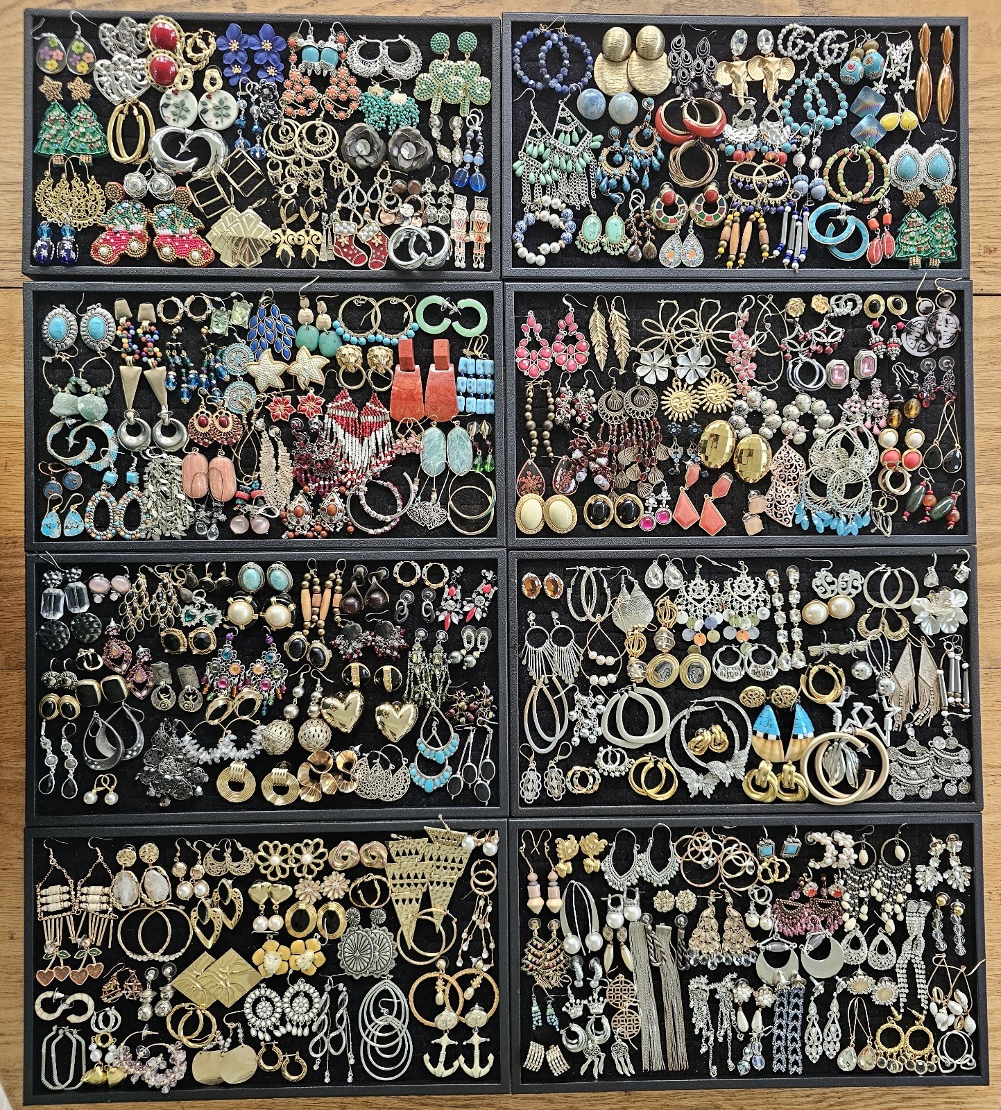 HUGE Vintage Earring Lot of 292 Pairs — Perfect for Individual Sale!