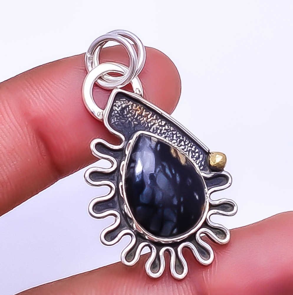 Picasso Jasper – Utah 925 Sterling Silver Pendant 1.50″ P8, Christmas Gift