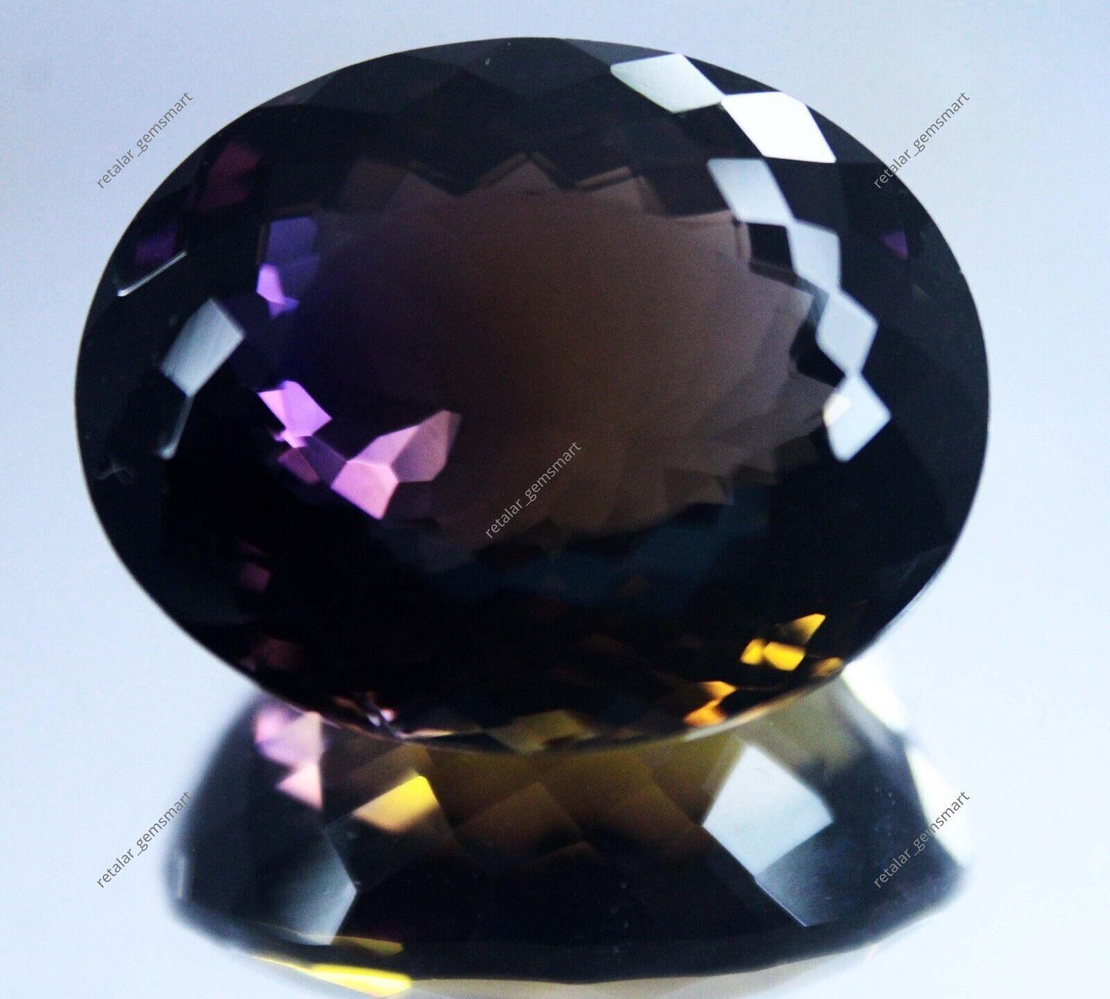 77.70 Ct Oval Shape Loose Gemstone CERTIFIED NATURAL Multi Color Ametrine