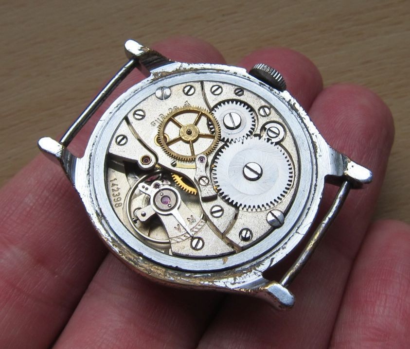 Collectible Rare German Antique Watch GUB GLASHÜTTE Q1 A.LANGE&SÖHNE Cal.28+box