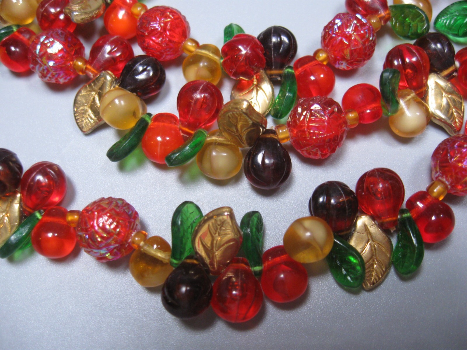 Vintage 3 Strand Necklace Plastic/Resin?