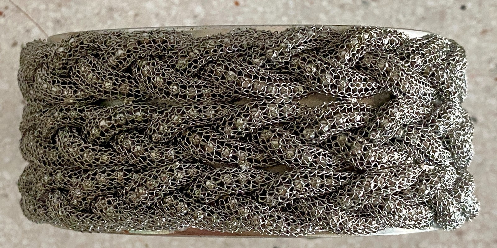 Lot of 4 Vintage Cuff Bracelet Magnetic Stainless Cable Ann Taylor Mesh Beaded