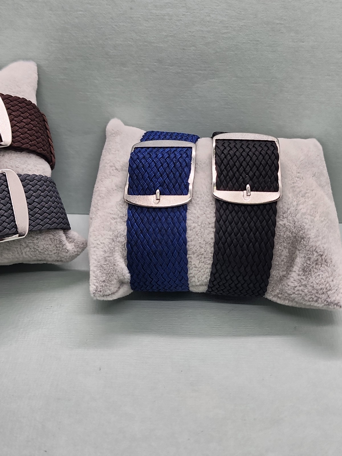 Four 1960’s-70’s NOS 20mm Perlon Woven Nylon 1 Piece Military Style Watch Bands