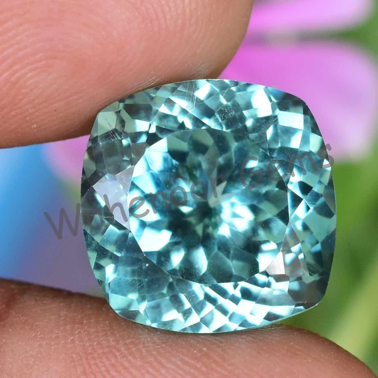 Natural Bi-Color Parti Sapphire 20.00 Ct CERTIFIED Cushion Rare Loose Gemstone
