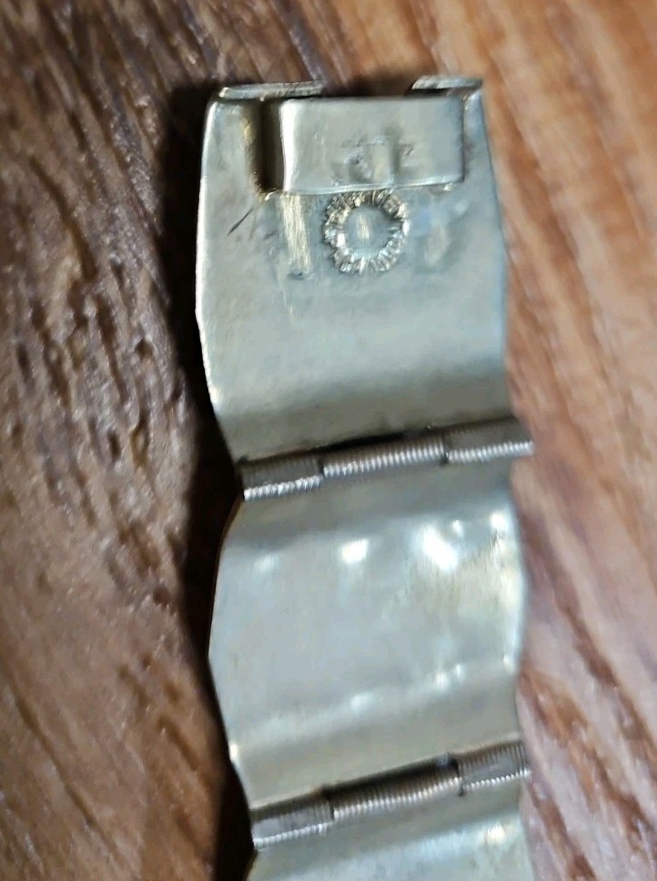 Vintage Silver & Turquoise Hecho En Mexico Taxco Alpaca Warrior Mask Bracelet 7”