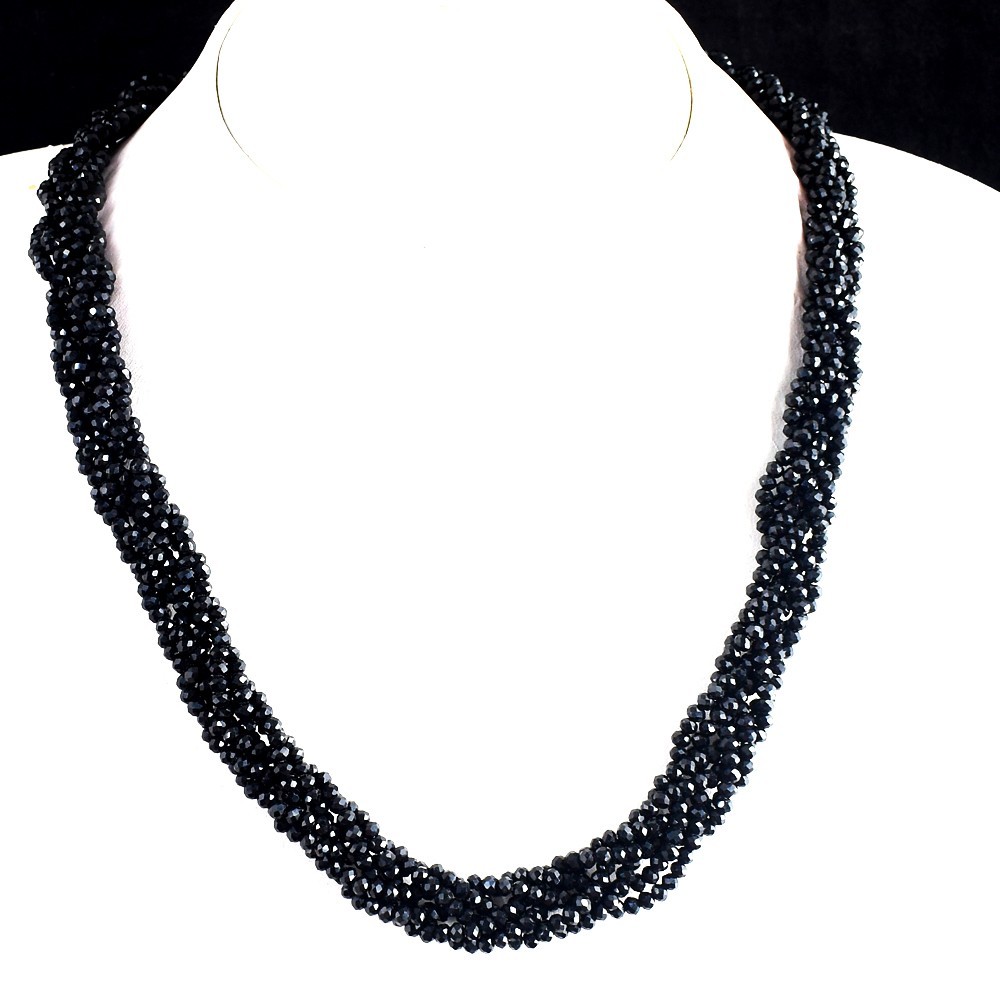 Spinel Amazing Cut 218.00 Cts Most Brilliant Braided Necklace Jewelery RK 16E734