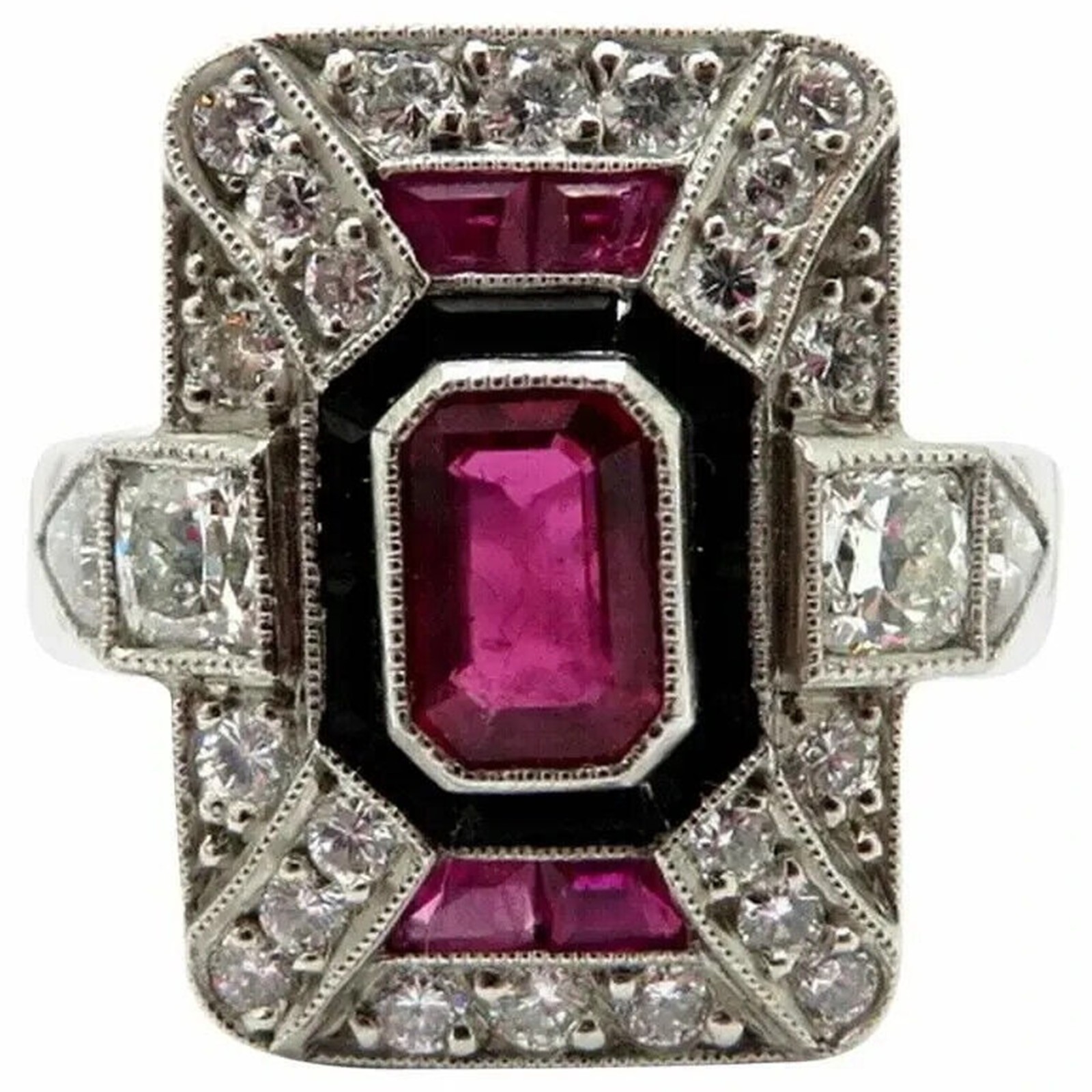 Vintage Inspire Bezel Set Pink Emerald Simulated Diamond 14K Gold Wedding Ring