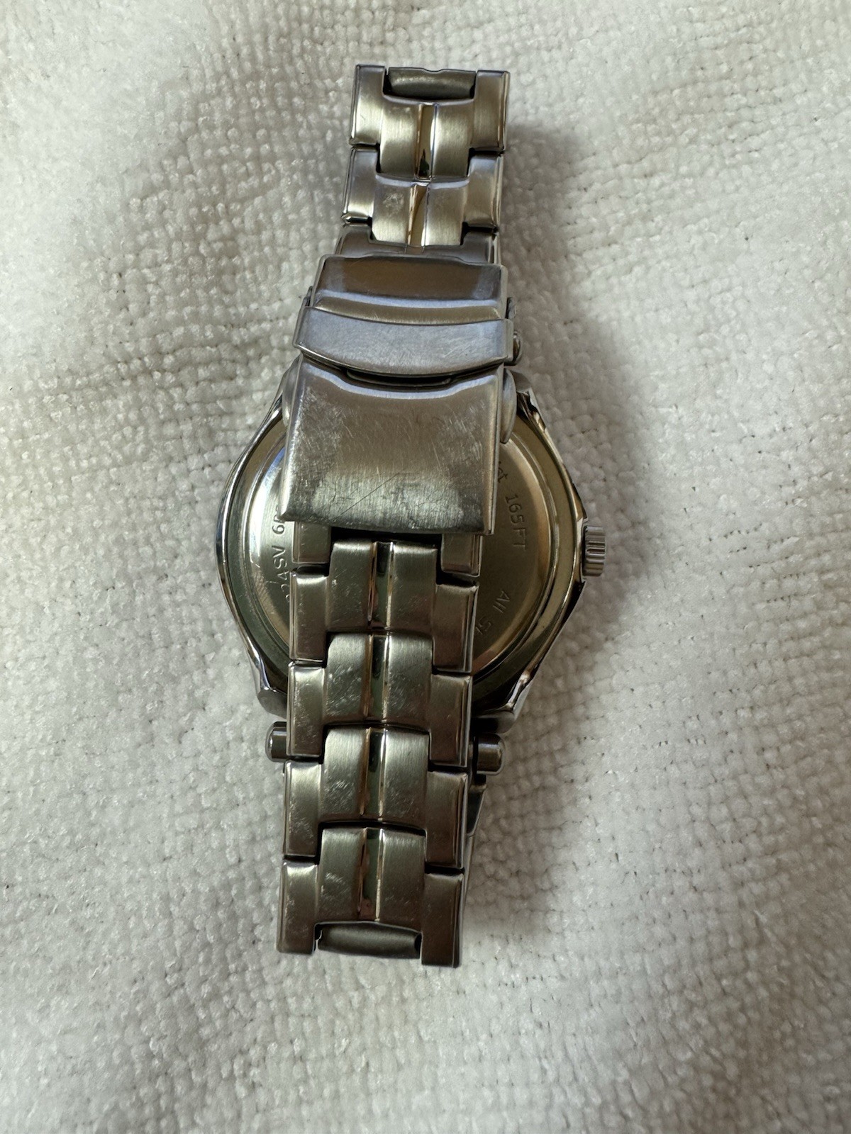 Men’s Armitron Heavy Stainless Steel Watch w/ Tachymeter Fixed Bezel-20/4224SV