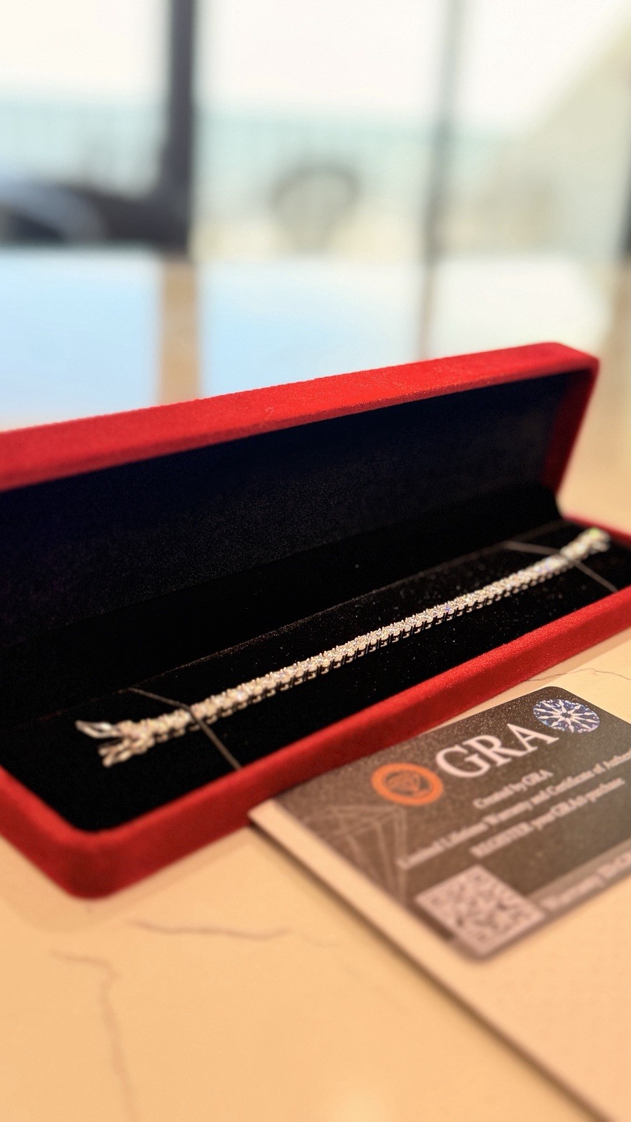 VVS1 GRA Certified Moissenite Tennis Bracelet Silver, Round 7″ 4MM