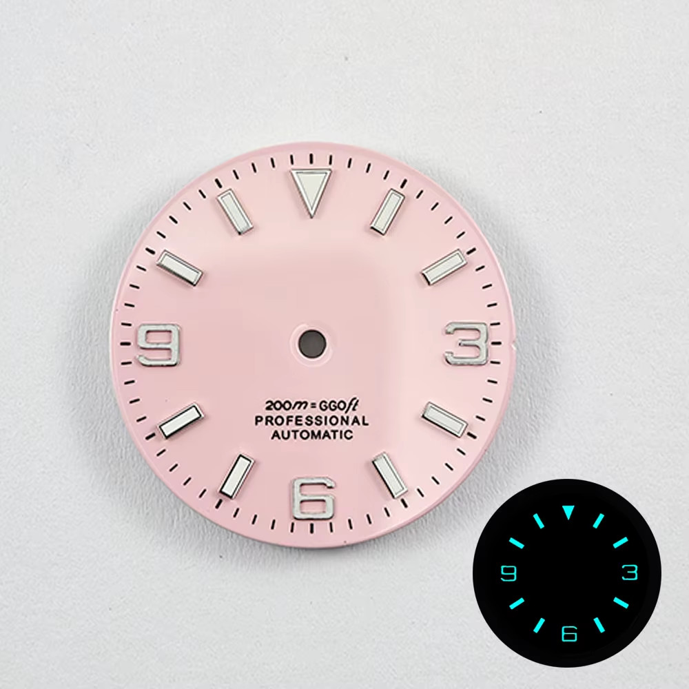 NH35 29Mm No Logo Watch Dial Fit NH35A NH36 NH38 Movement Blue Green Luminous Ro