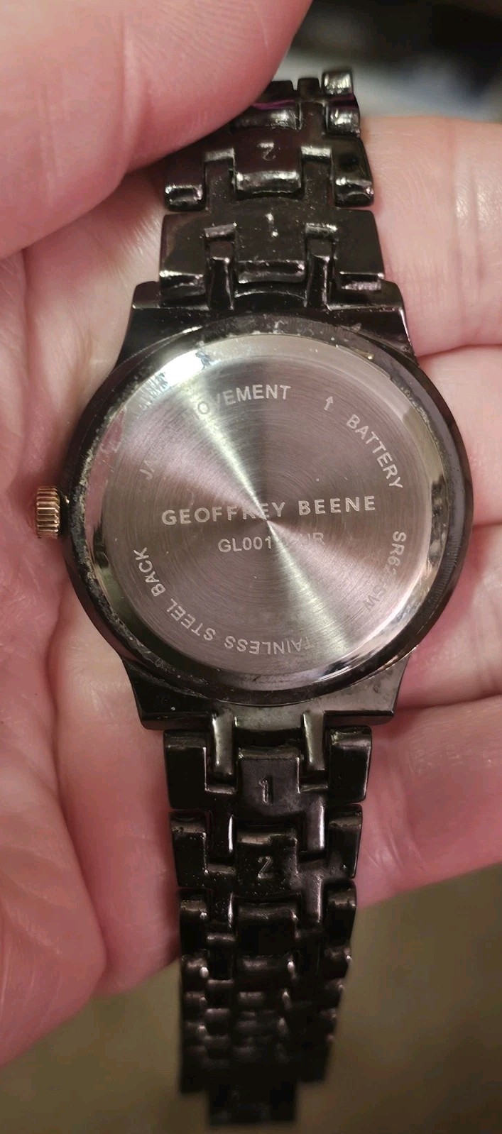 Ladies Geoffrey Beene Tortoise Shell Watch W/Mother of Pearl Face
