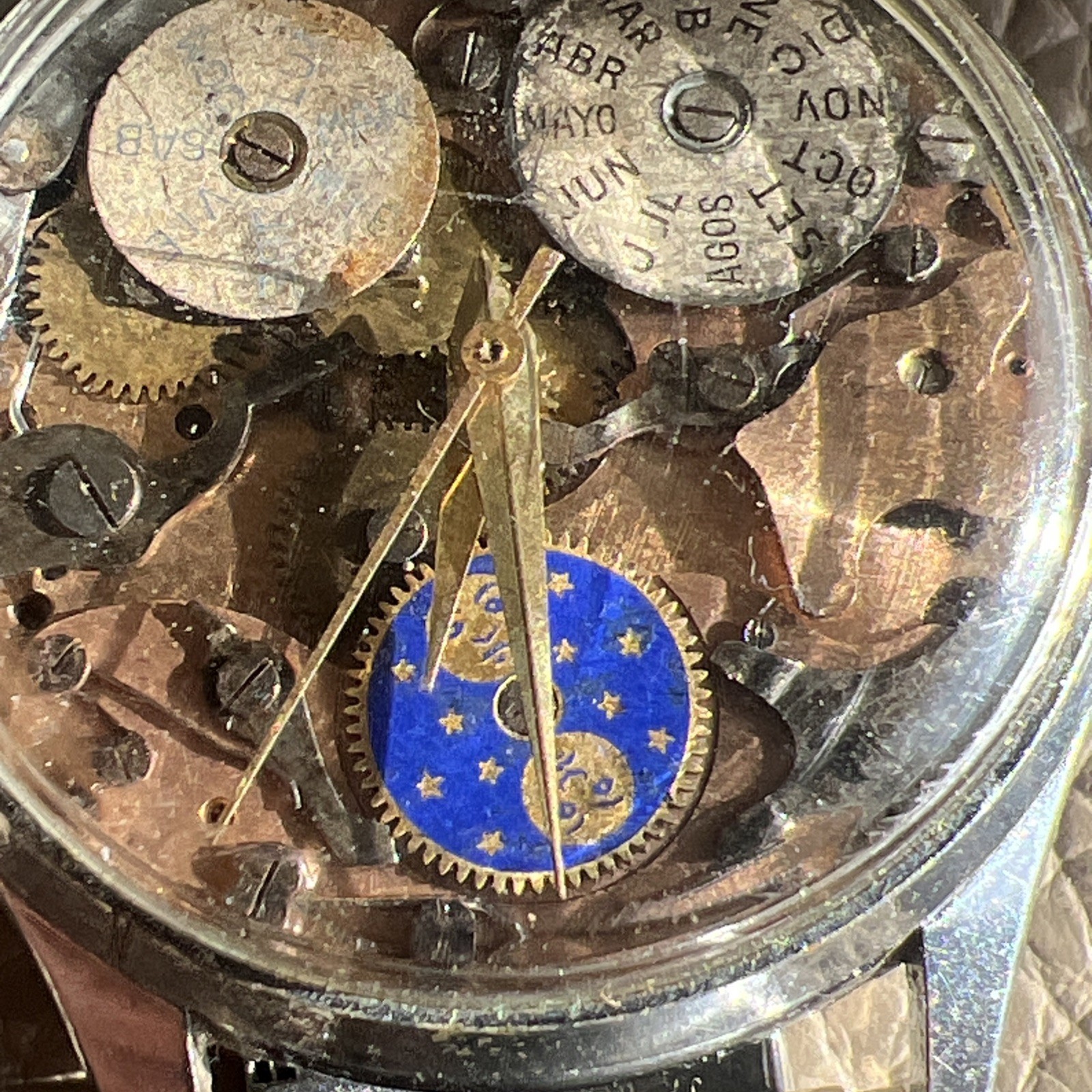 Vintage Men’s Valjoux 90 Triple Date MOONPHASE Large Case Project Running