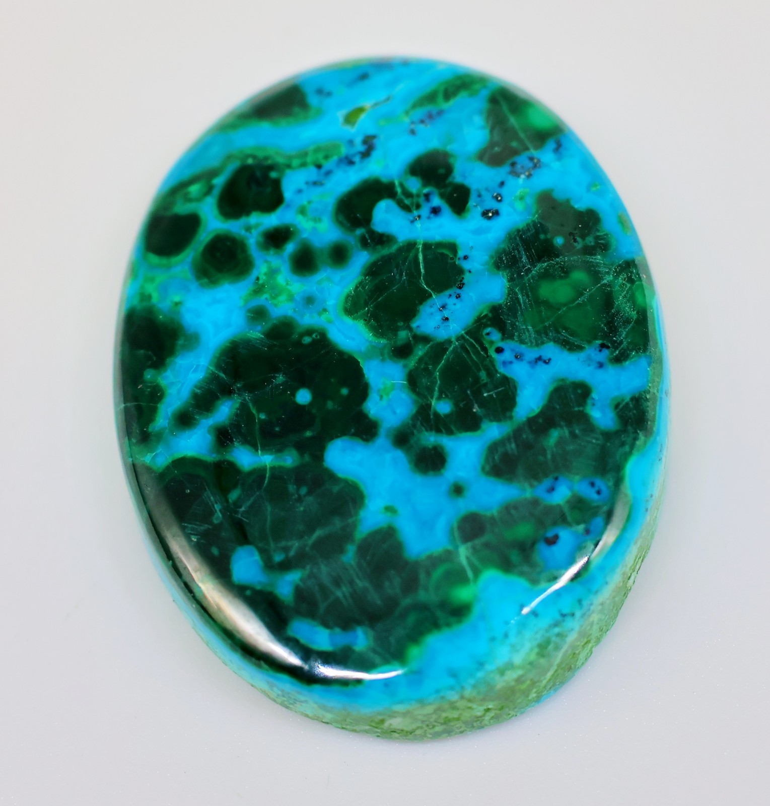 30 Ct 6X21X28 mm Top Natural chrysocolla Malachite Oval Cabochon Gemstone PF-184