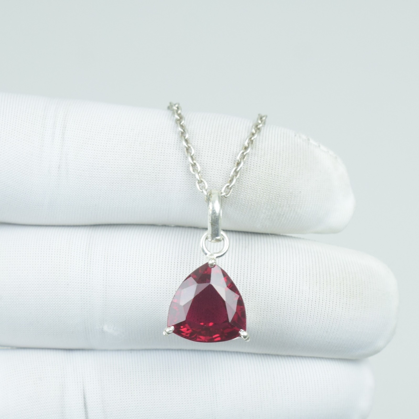 925 Healing Sterling Silver Garnet Necklace Jewelry, July Birthstone Gift,
