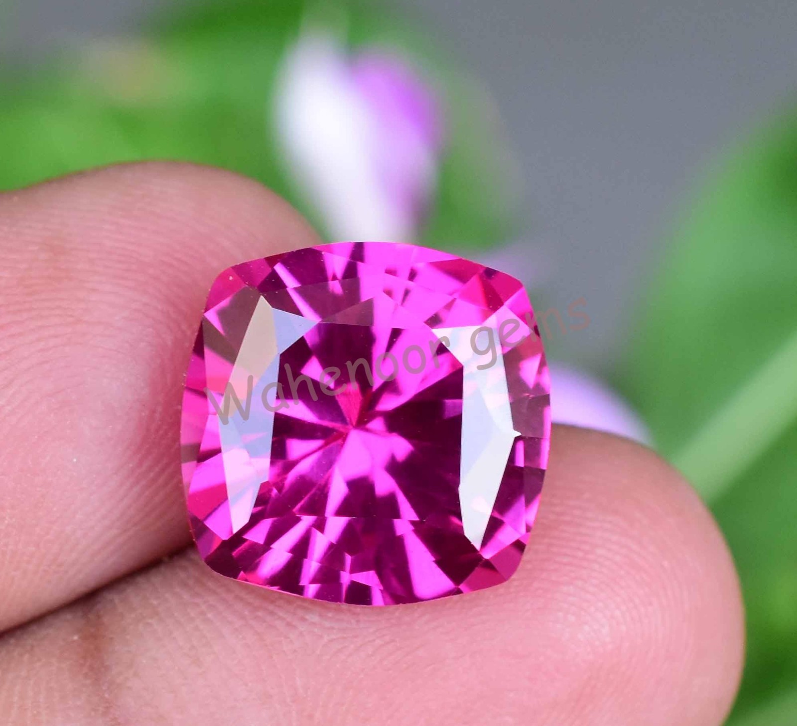 Flawless Natural Pink Ruby 14.75 Ct Cushion Master Cut Certified Mogok Gemstone