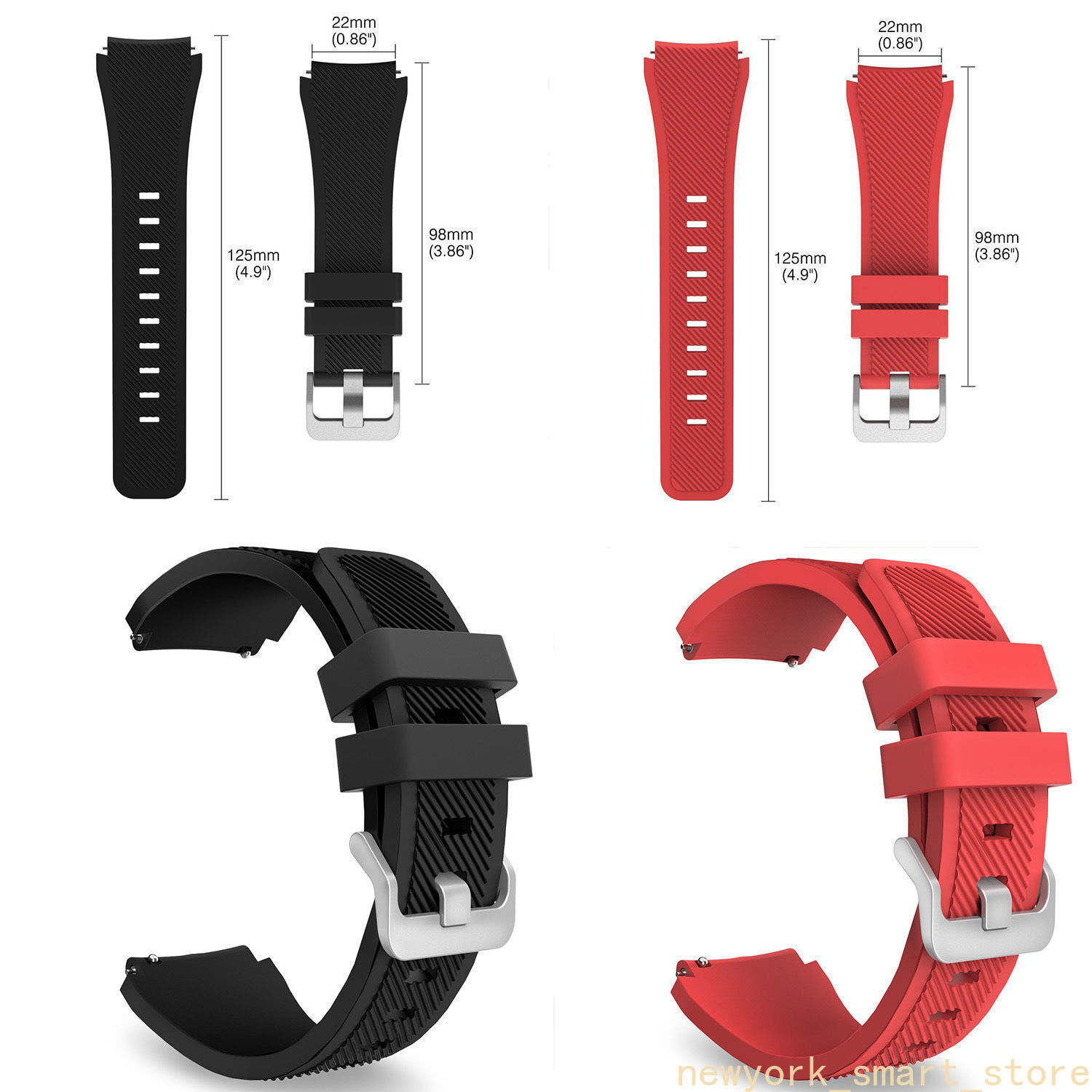 Silicone Bracelet Strap Watch Band For Samsung Gear S3 Frontier/Classic 46 22mm
