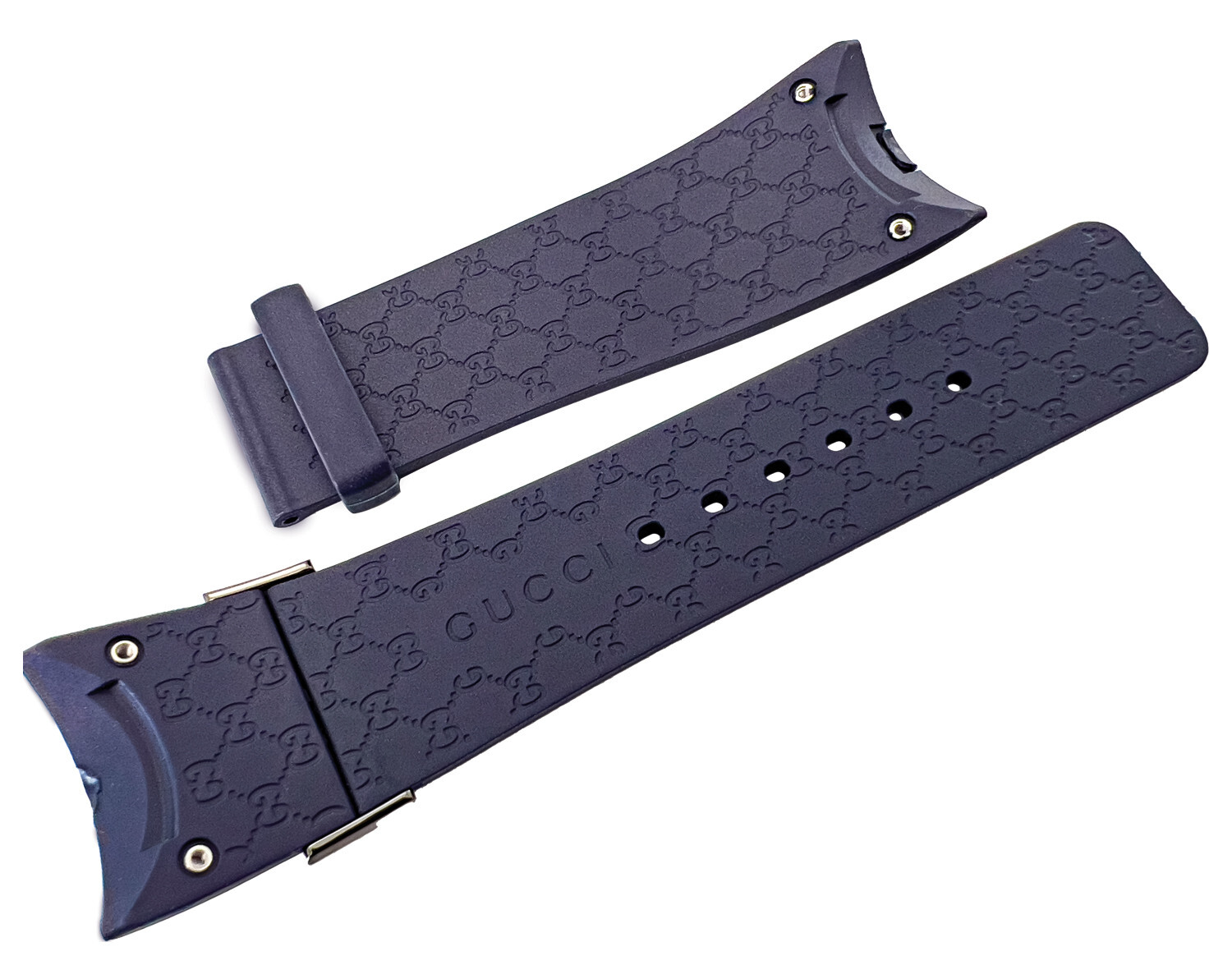 Authentic Gucci Replacement Navy Rubber 26mm Watch Band Gucci Digital 114.2 44mm