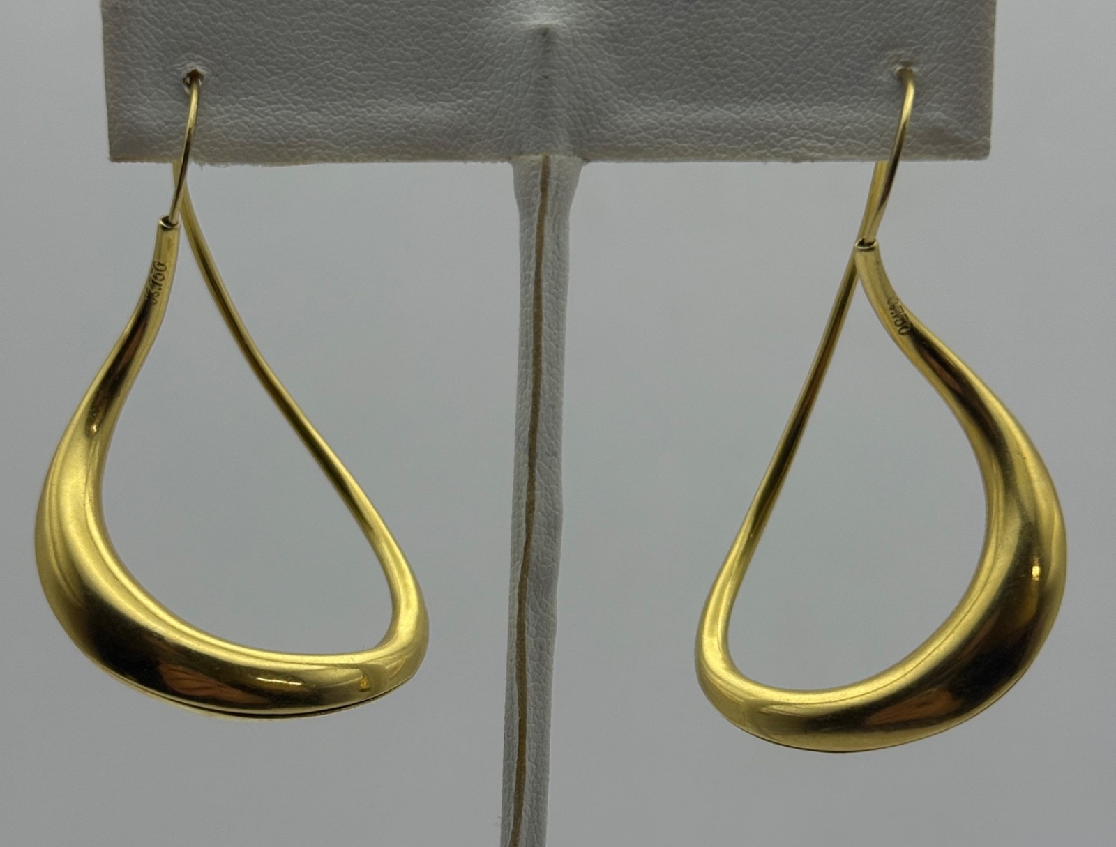 Michael Good 18K Gold Free Form Swirl Earrings, 10.7g, Sculptural, 2″ Drop.