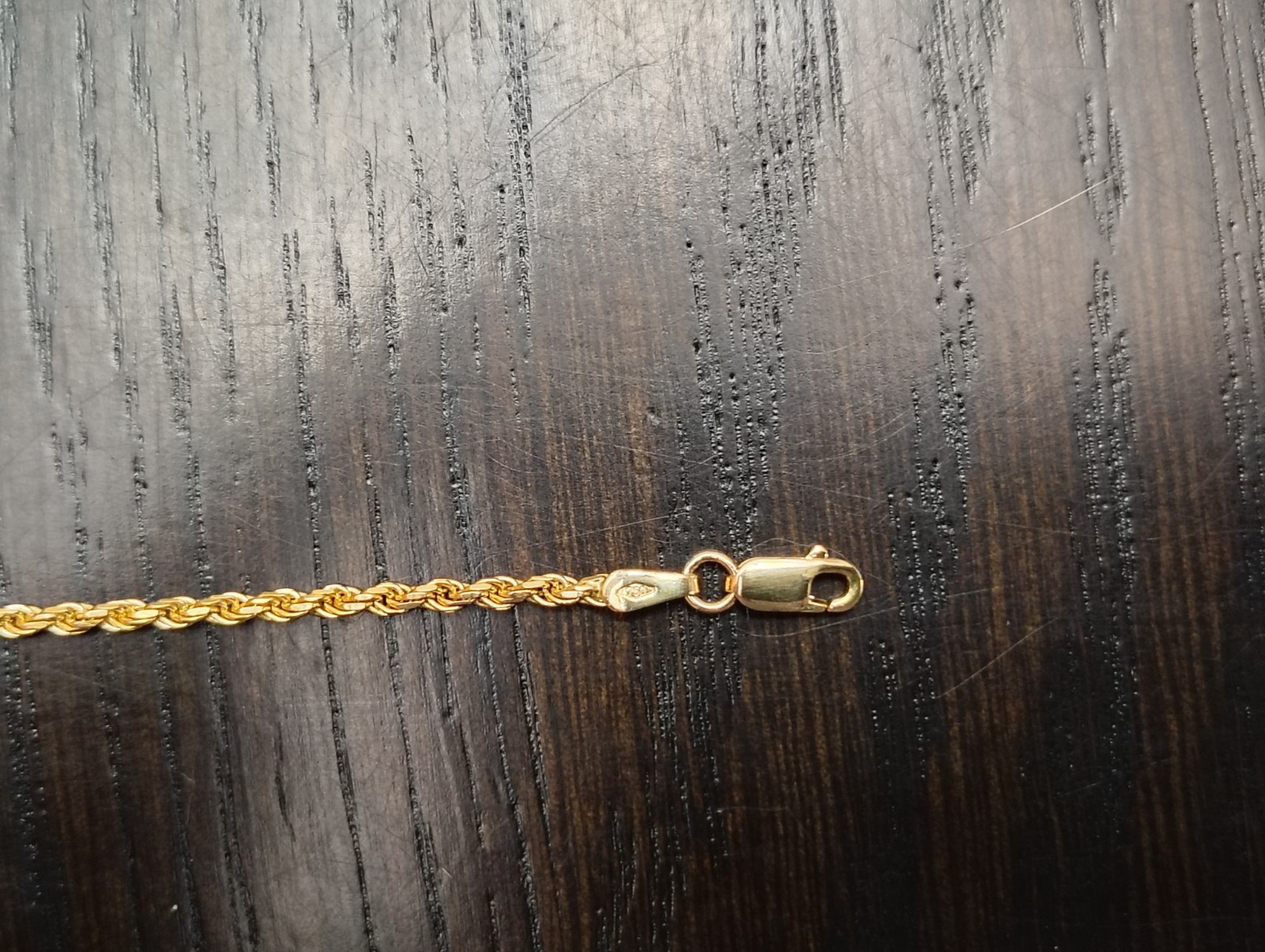2MM 19 3/4″ 8 GRAMS OF 18K GOLD ROPE CHAIN REPAIRED
