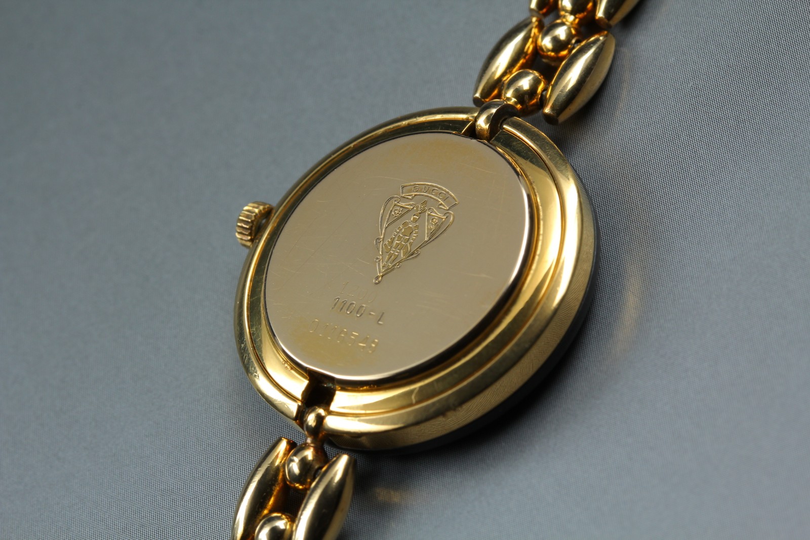Gucci Change Bezel Color 1100L Gold Women’s Watch From JAPAN Excellent