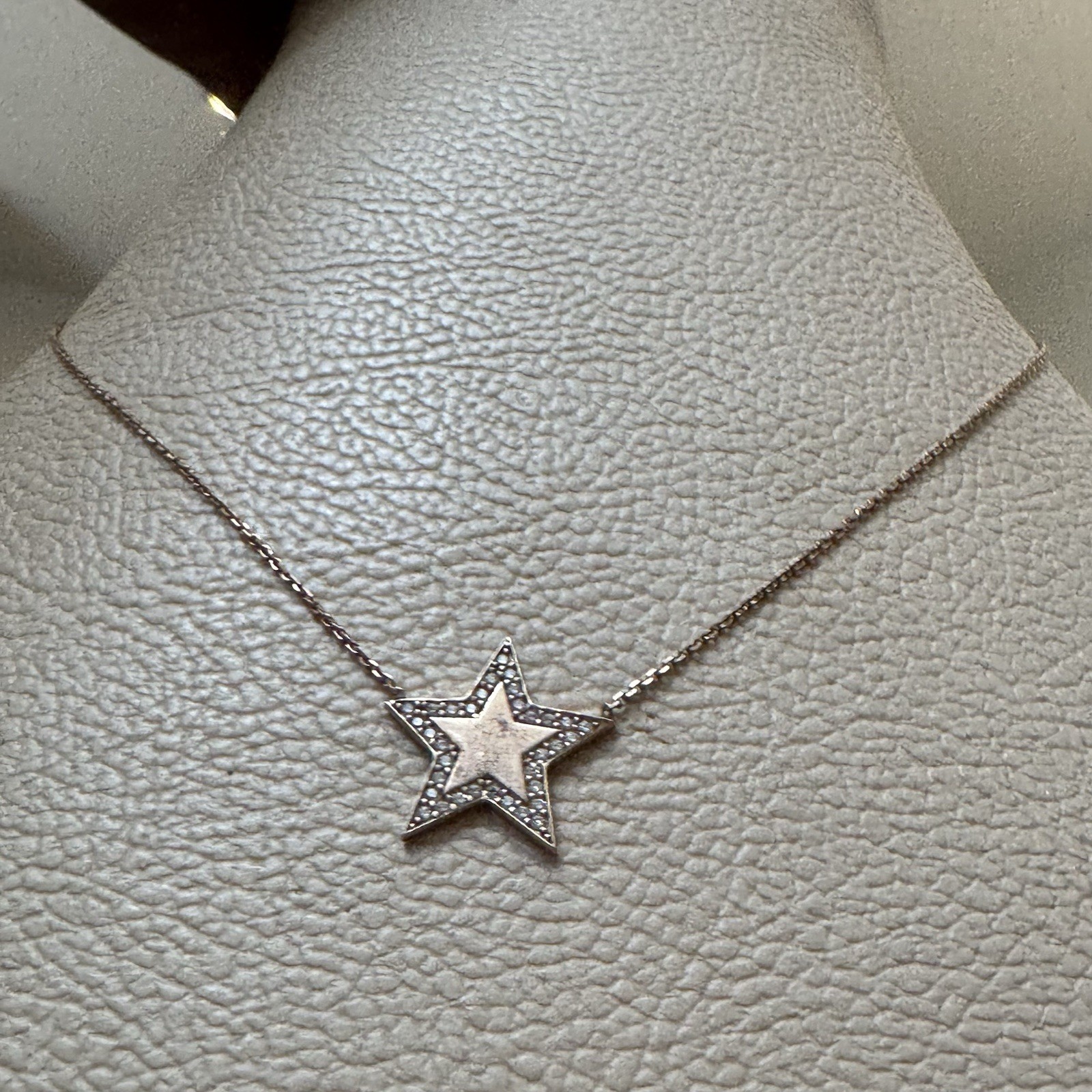 Midas Gold Over 925 Sterling Silver Star Necklace