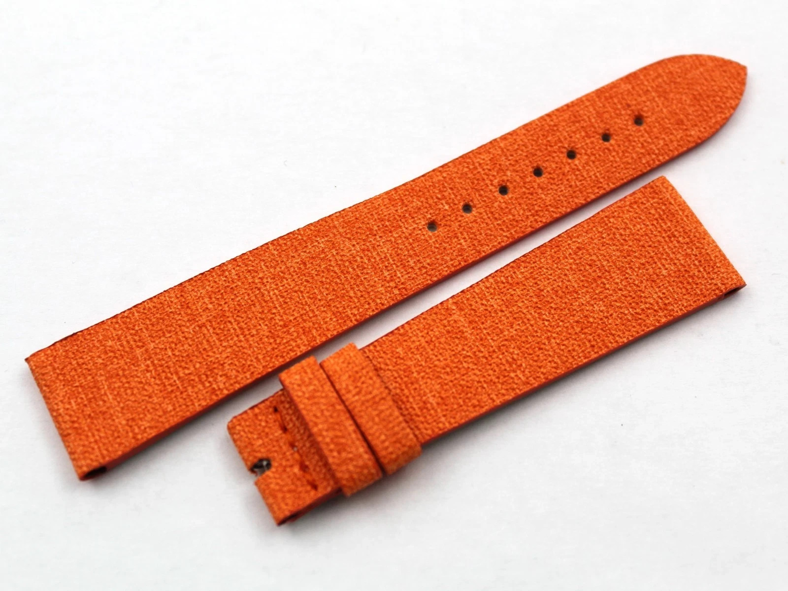 Watch Band Material Vegan Orange Various Sizes Handmade Top Quality Made Italy