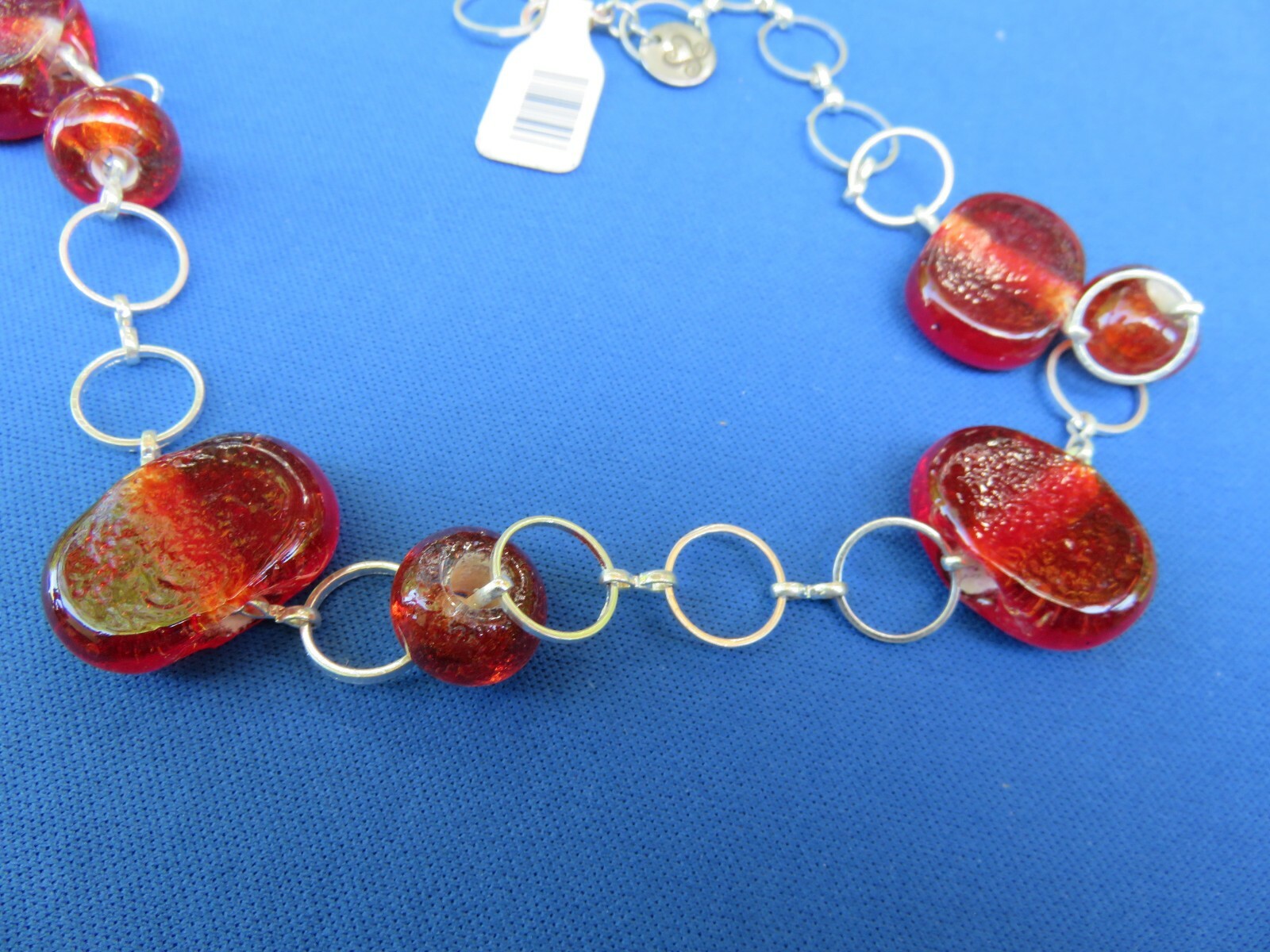 Re-cycled Glass Beaded NECKLACE from SHANGA Workshop Arusha Tanzania, Africa C