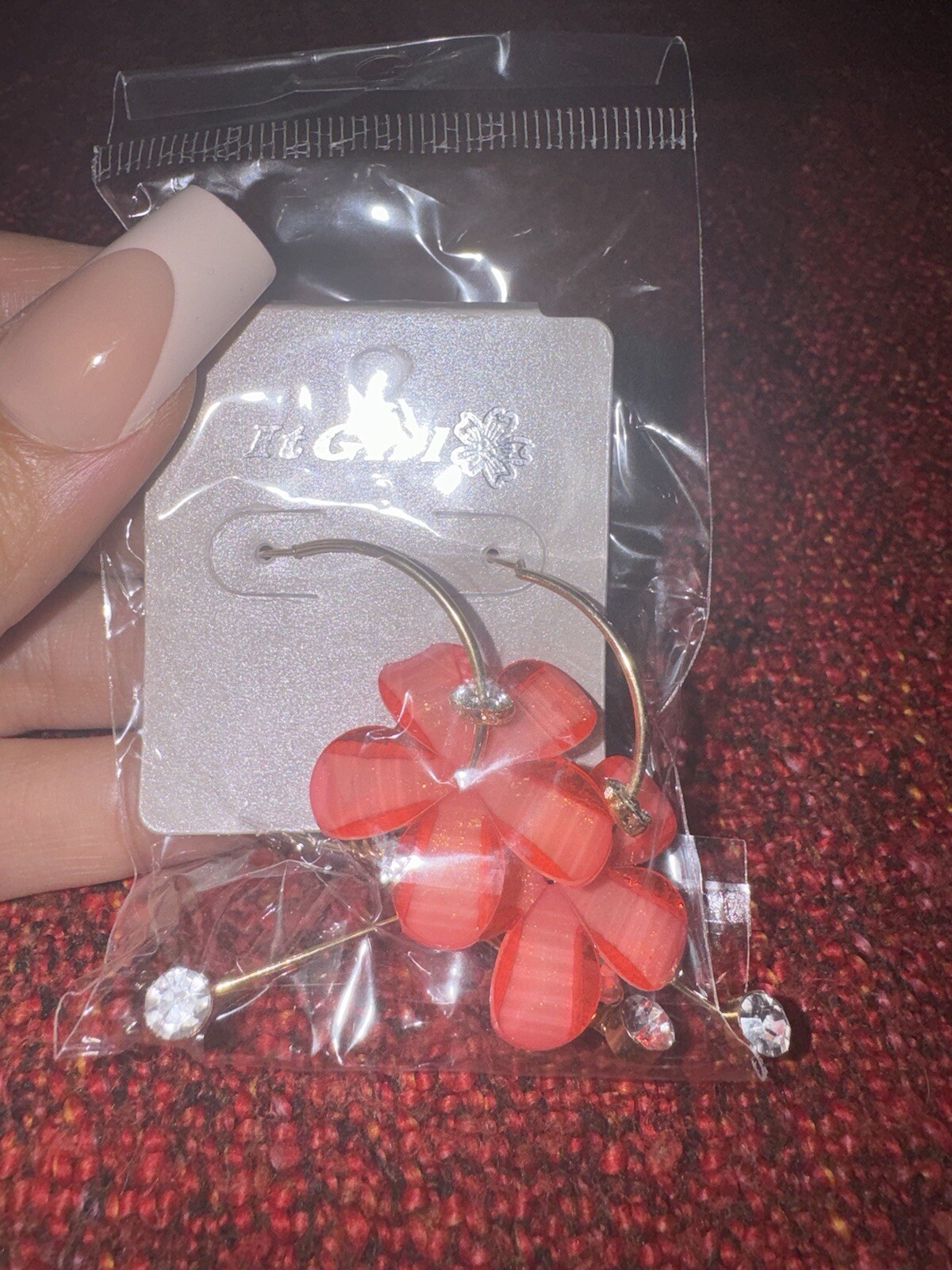 Floral earrings A Variety Of Colors Please Choose The Color Of Your Earrings