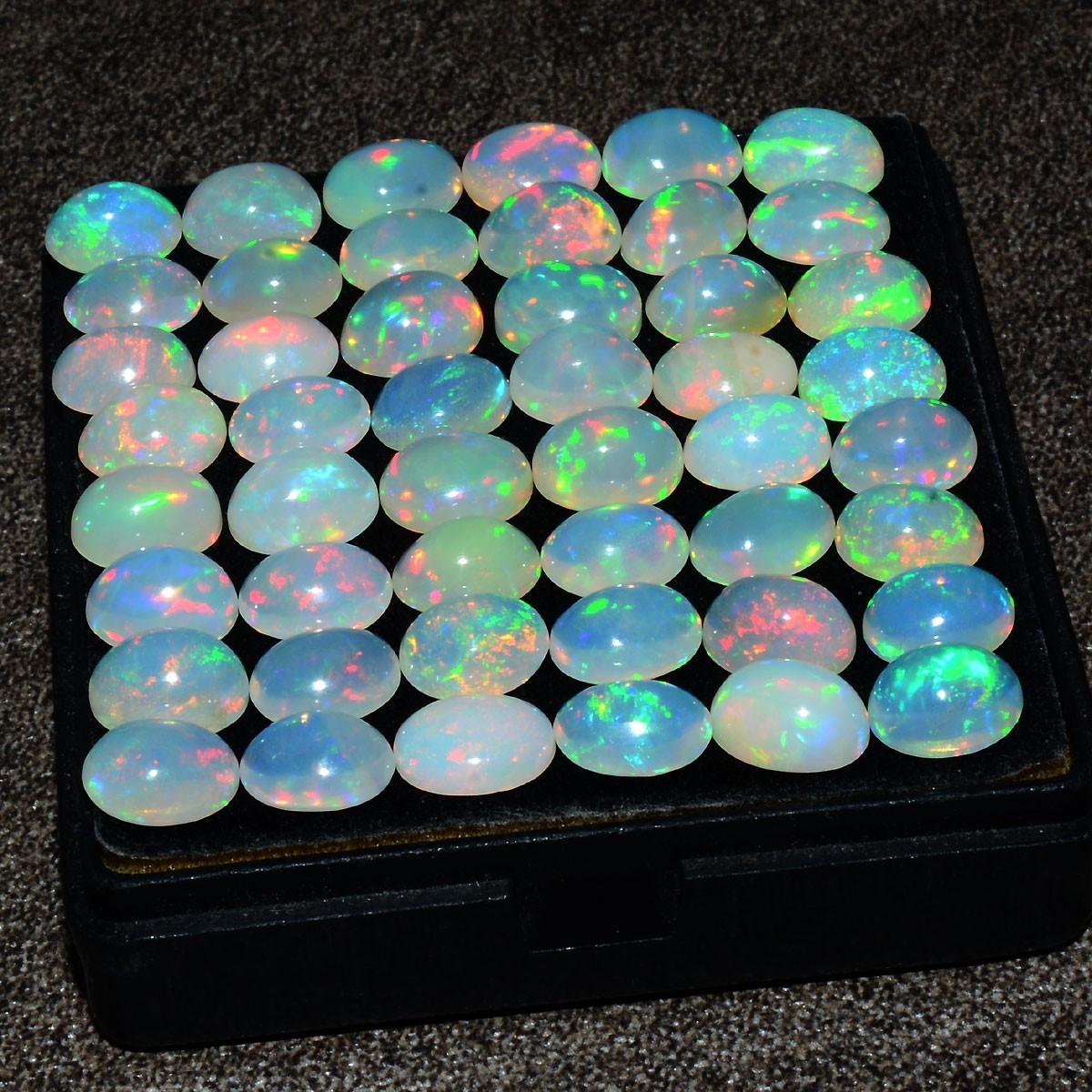 Set 10 Pcs Natural Opal Ethiopian Hi-Grade 9mmx7mm Flashy Colors Loose Gemstones