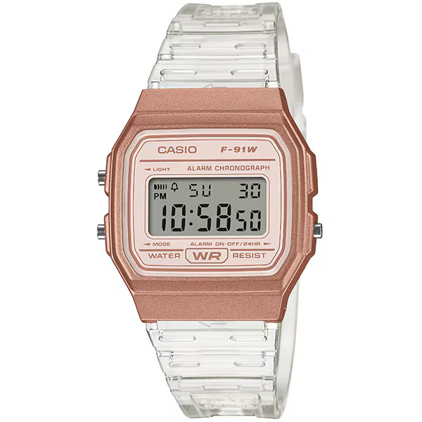 CASIO Collection POP Watch F-91WS-7A3JF Skeleton Metallic Fashion accessories